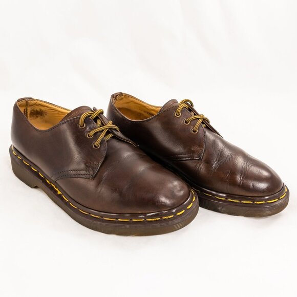 Dr. Martens Shoes - Vintage Dr. Martens 1461 Made in England Brown Leather Oxfords Y2K Women 6